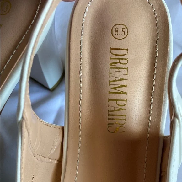 Dream Pairs Ivory Slingback Heels - Picture 2 of 6